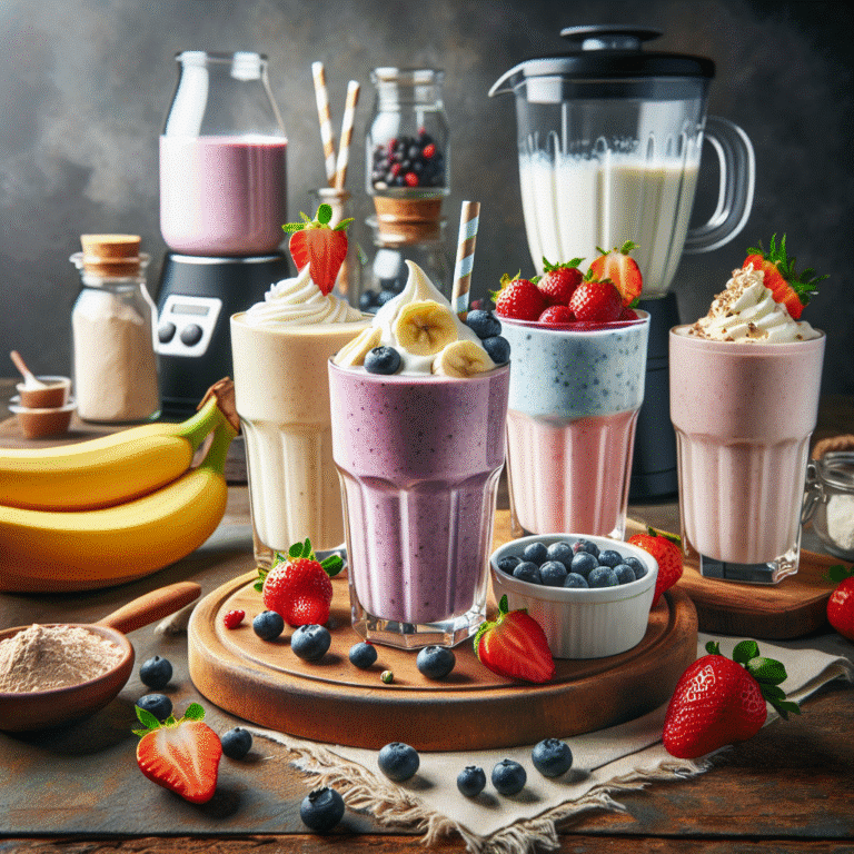 creamy protein smoothies with yogurt