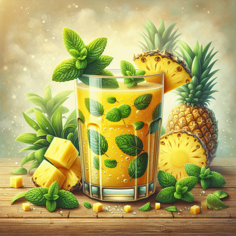pineapple and mint juice for digestion
