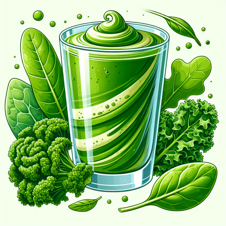green detox smoothies with spinach and kale